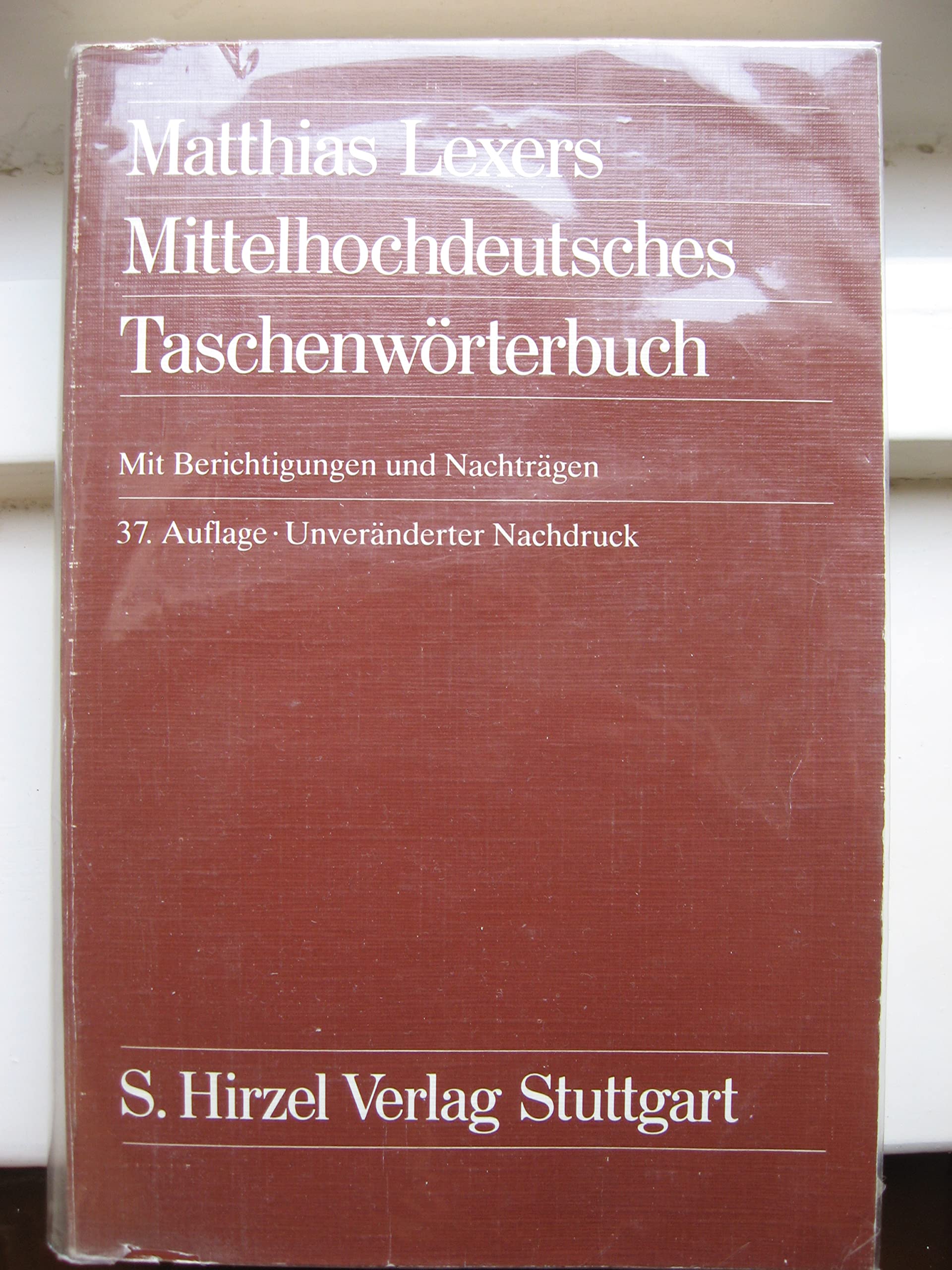 Mittelhochdeutsches Taschenwörterbuch Learning & Reference