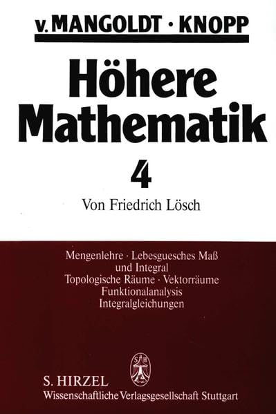 Höhere Mathematik IV Mathematics Books