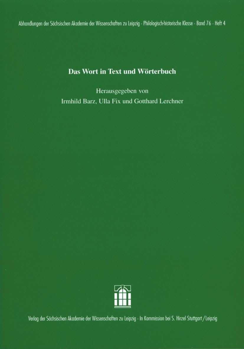 Das Wort in Text und Wörterbuch book