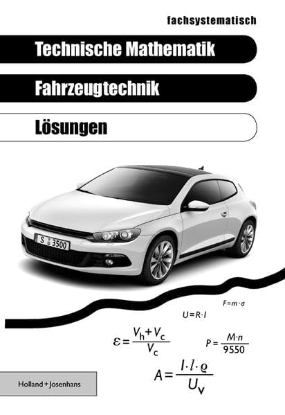 Technische Mathematik Fahrzeugtechnik, Lösungen Business, Finance & Career