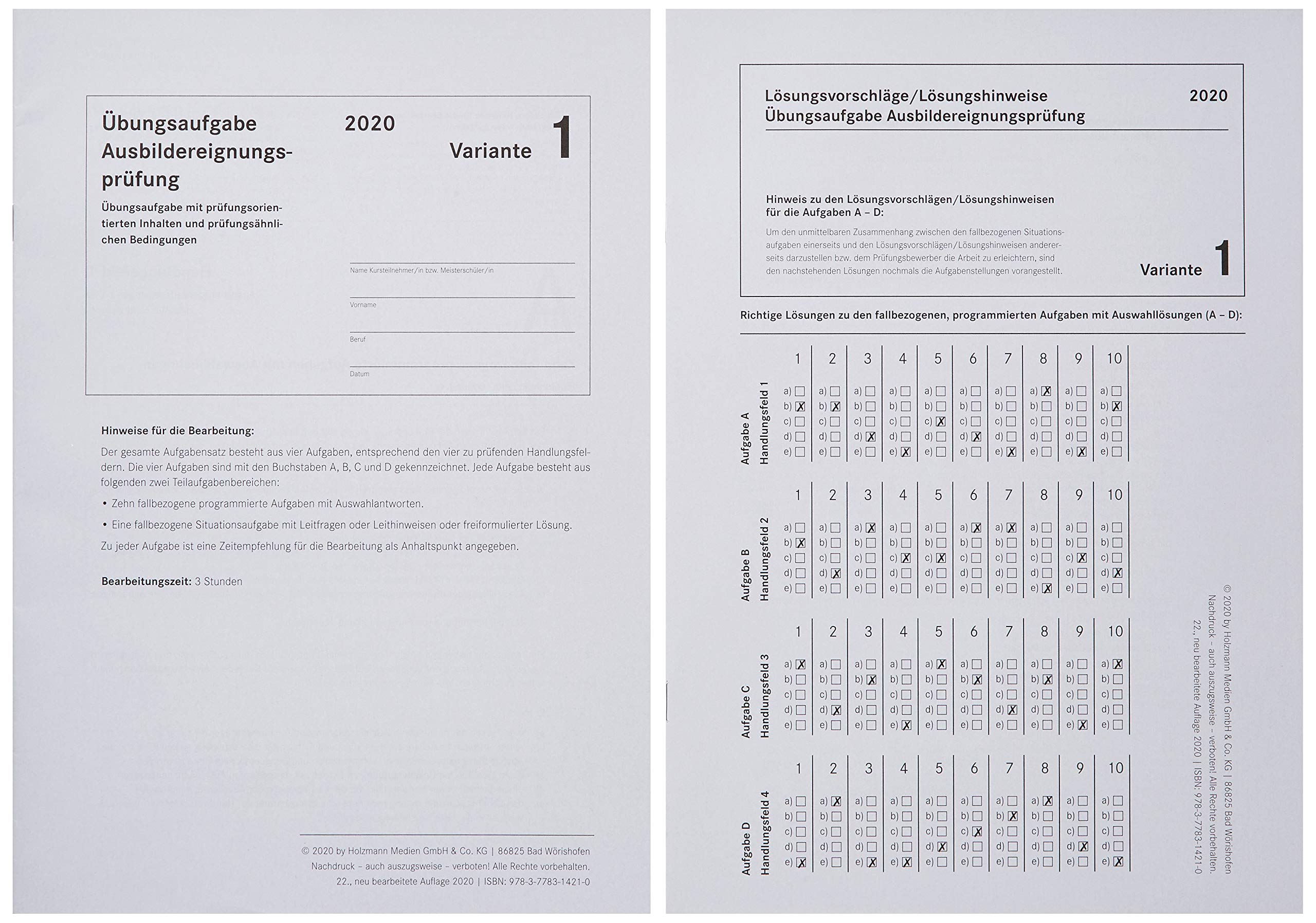 Der Übungssatz zur Ausbildereignungsprüfung - Variante 1: Zur Vorbereitung auf die Ausbildereignungsprüfung Books