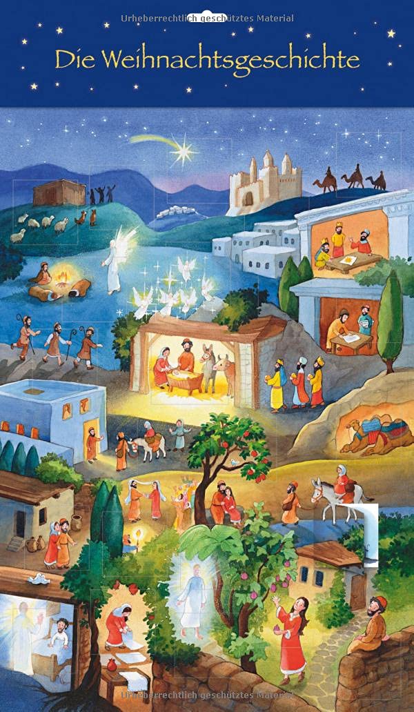 Die Weihnachtsgeschichte: Türchen-Adventskalender mit 24 Geschichten zum Vorlesen (Adventskalender mit Geschichten für Kinder: Ein Buch zum Vorlesen und Basteln) Calendars