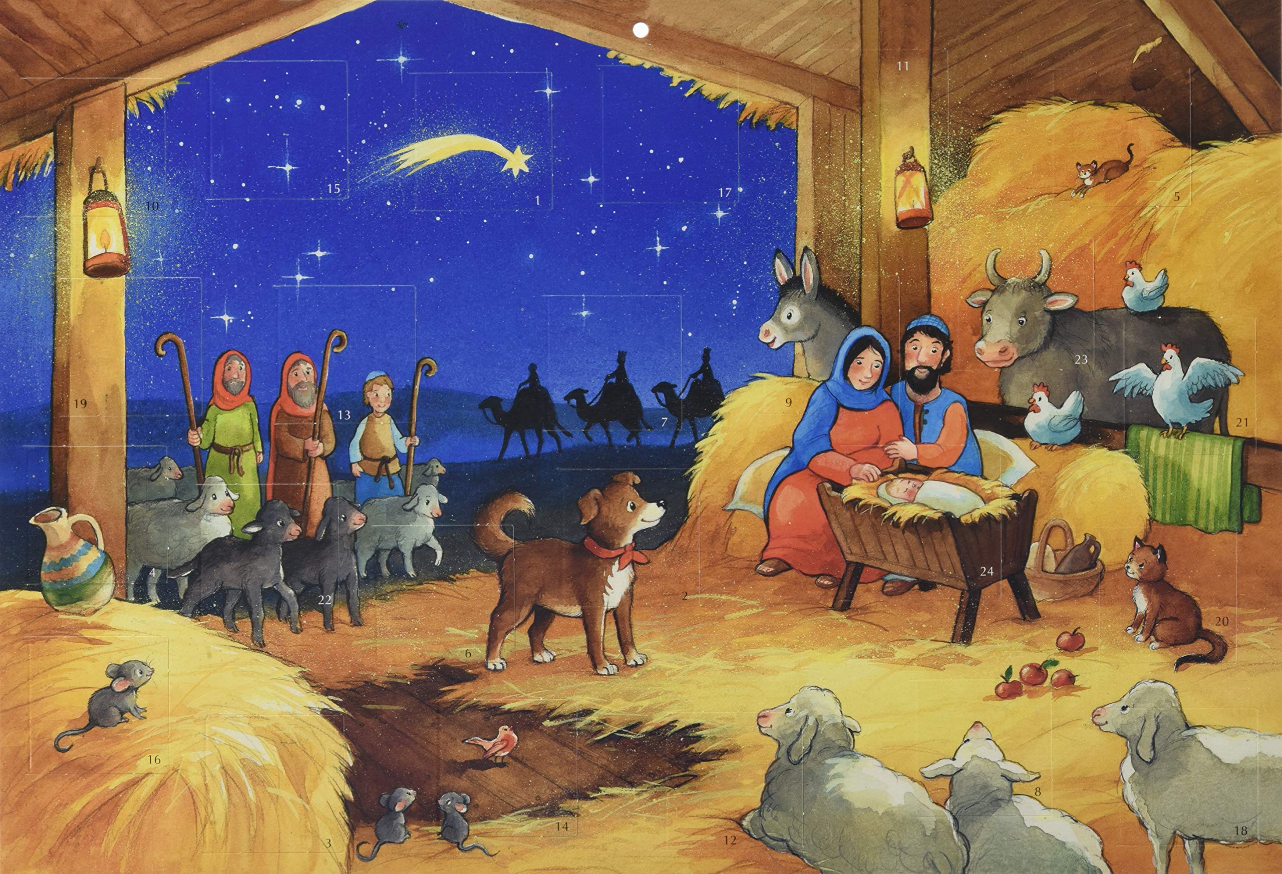 Joscha erlebt die Heilige Nacht. Ein Türchen-Adventskalender mit 24 Geschichten zum Vorlesen (Adventskalender mit Geschichten für Kinder: Türchen-Adventskalender zum Aufhängen und Vorlesen) Calendars