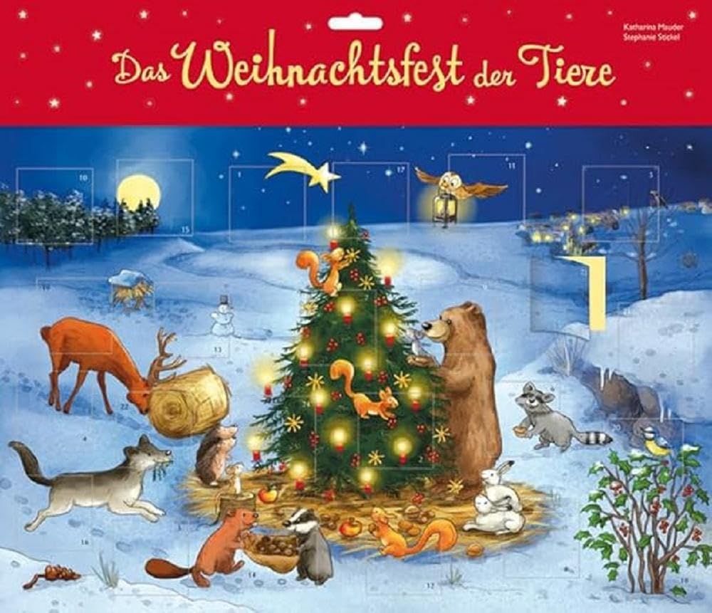 Das Weihnachtsfest der Tiere. Türchen-Adventskalender mit 24 Geschichten zum Vorlesen (Adventskalender mit Geschichten für Kinder: Türchen-Adventskalender zum Aufhängen und Vorlesen) Calendars