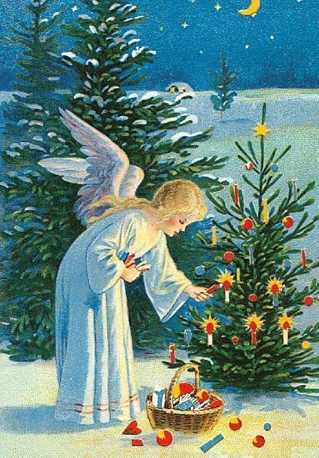 Am Weihnachtsbaum die Lichter brennen: Eine Adventskalender-Postkarte mit 24 Türchen Lifestyle