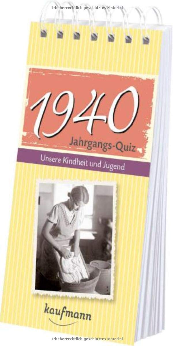 Jahrgangs-Quiz 1940: Unsere Kindheit und Jugend Living & Furnishing