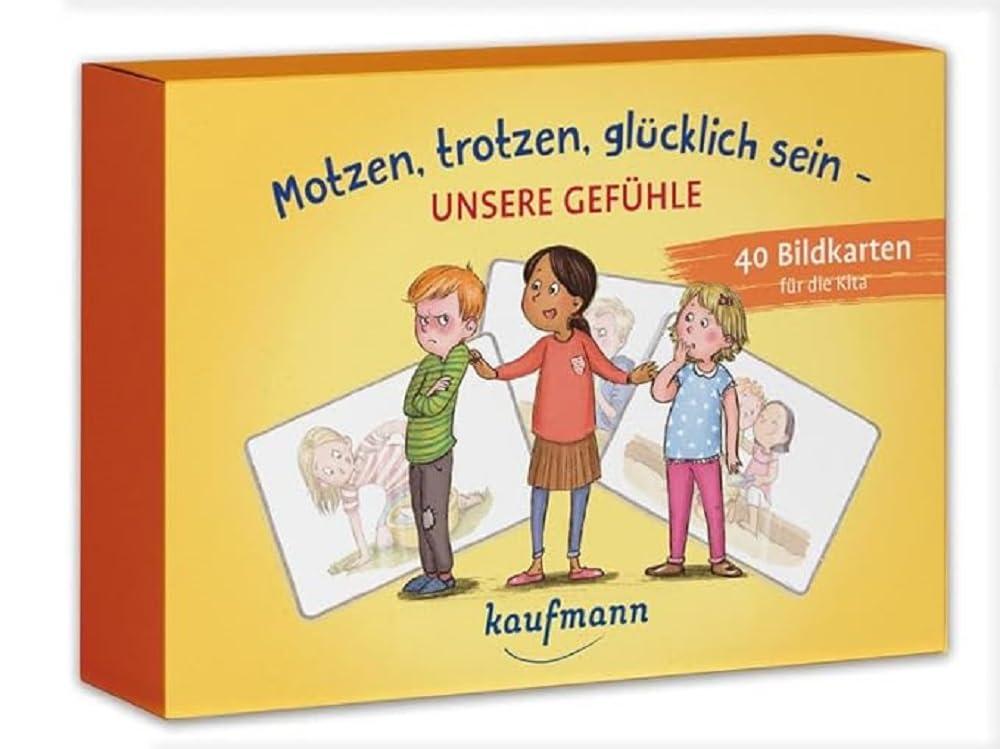 Motzen, trotzen, glücklich sein - Unsere Gefühle: 40 Bildkarten für die Kita book
