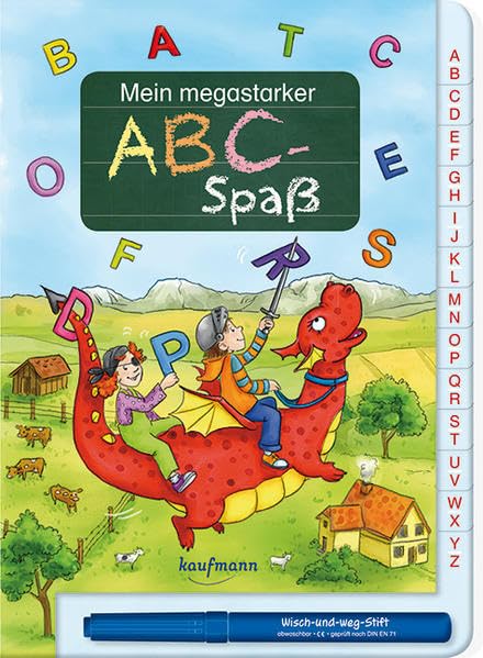 Mein megastarker ABC-Spaß (Übungen für die Vorschule: Rätseln & Lernen mit abwischbarem Stift) Non-fiction