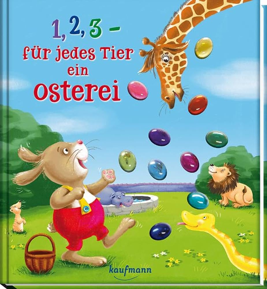 1, 2, 3 – für jedes Tier ein Osterei: Funkel-Bilderbuch mit Glitzersteinen (Bilderbuch mit integriertem Extra - Ein Osterbuch: Kinderbücher ab 3 Jahre) Non-fiction