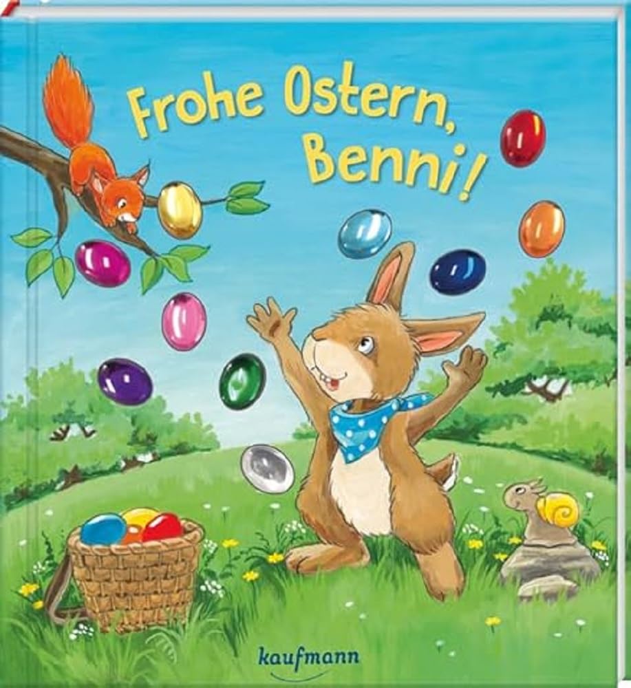 Frohe Ostern, Benni!: Funkel-Bilderbuch mit Glitzersteinen (Bilderbuch mit integriertem Extra - Ein Osterbuch: Kinderbücher ab 3 Jahre) Non-fiction