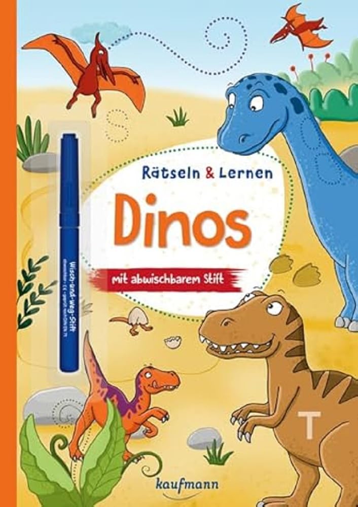 Rätseln & Lernen - Dinos: mit abwischbarem Stift (Übungen für die Vorschule: Rätseln & Lernen mit abwischbarem Stift) School books