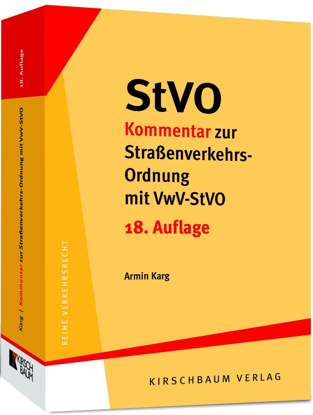 StVO-Kommentar zur Straßenverkehrs-Ordnung mit VwV-StVO Law