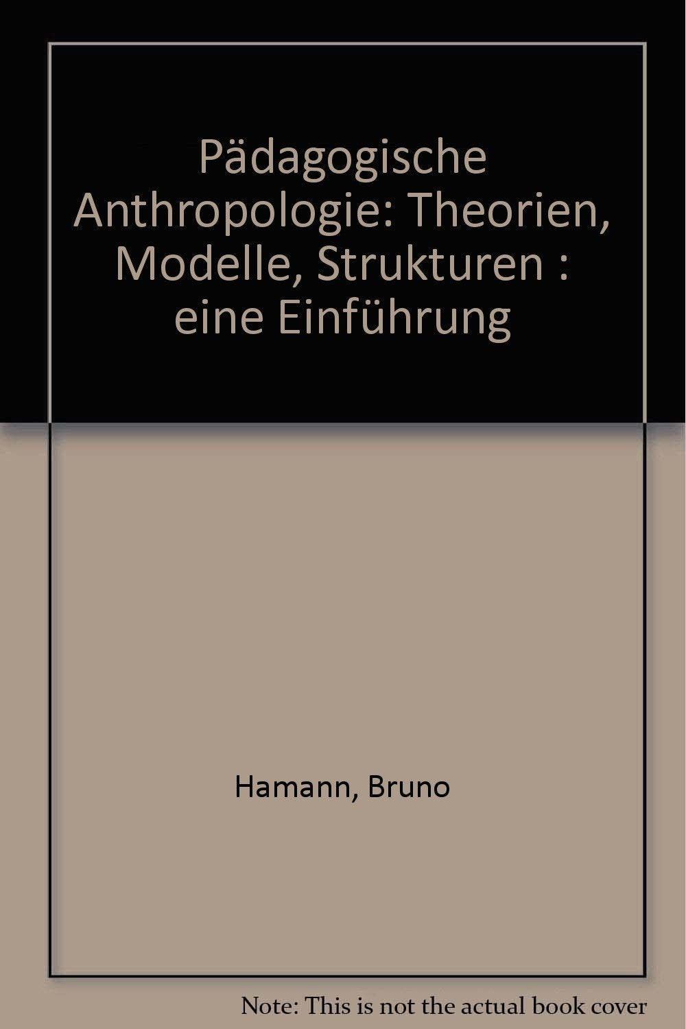 Pädagogische Anthropologie Philosophy Books