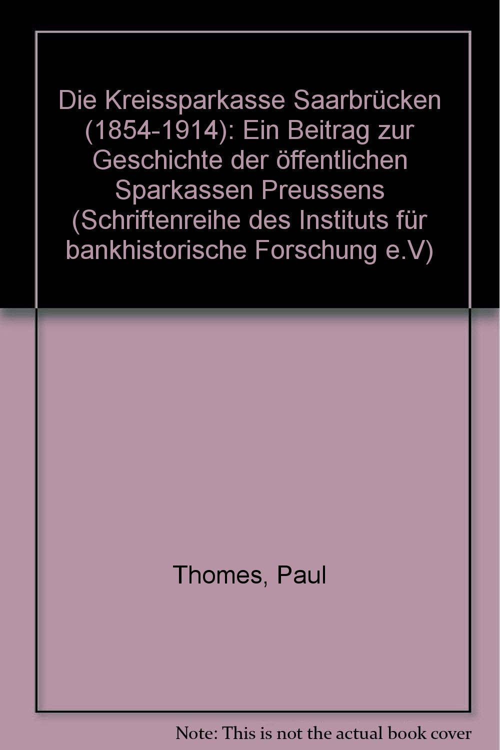 Die Kreissparkasse Saarbrücken (1854 - 1914) Books