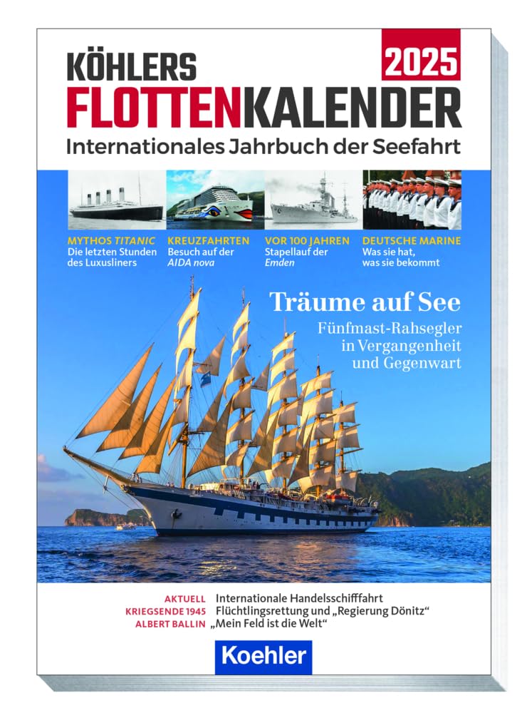 Köhlers FlottenKalender 2025 Leisure, Home & Garden