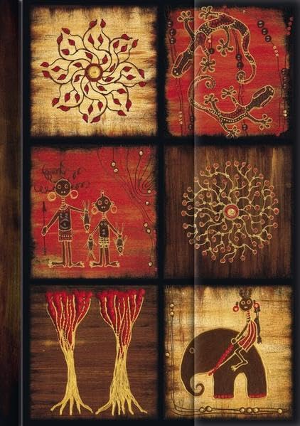 Premium Address Book Big "African Art – Mosaik III": Adressbuch mit hochwertiger Folienveredelung Living & Furnishing