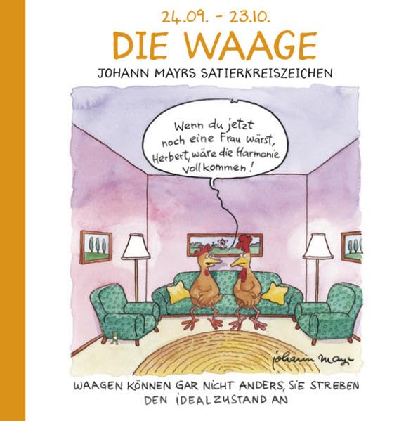 Dei Waage: Witziges Cartoon Sternzeichen-Geschenkbuch im Format 11,5 x 11,5 cm Lifestyle