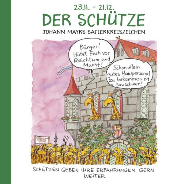 Der Schütze: Witziges Cartoon Sternzeichen-Geschenkbuch im Format 11,5 x 11,5 cm Lifestyle