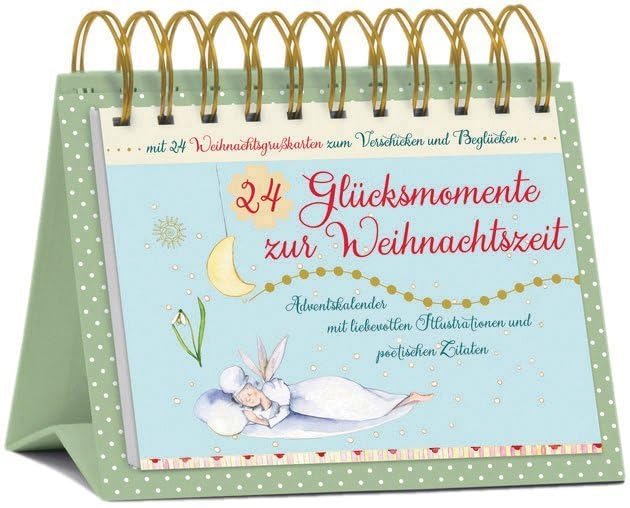 Tisch-Adventskalender "24 Glücksmomente zur Weihnachtszeit": Postkartenkalender zum Aufstellen Lifestyle