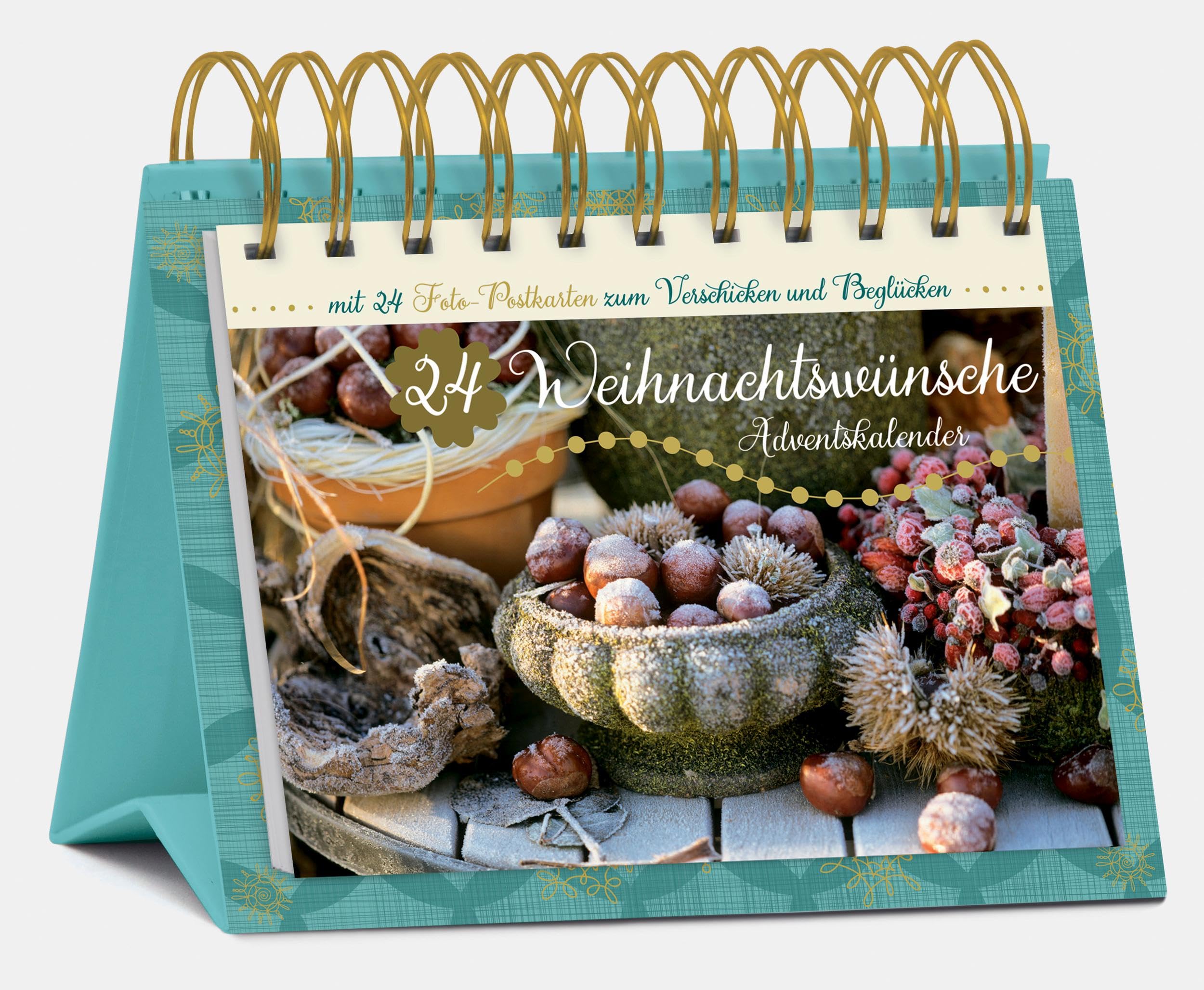 Tisch-Adventskalender "24 Weihnachtswünsche": Postkartenkalender zum Aufstellen Lifestyle