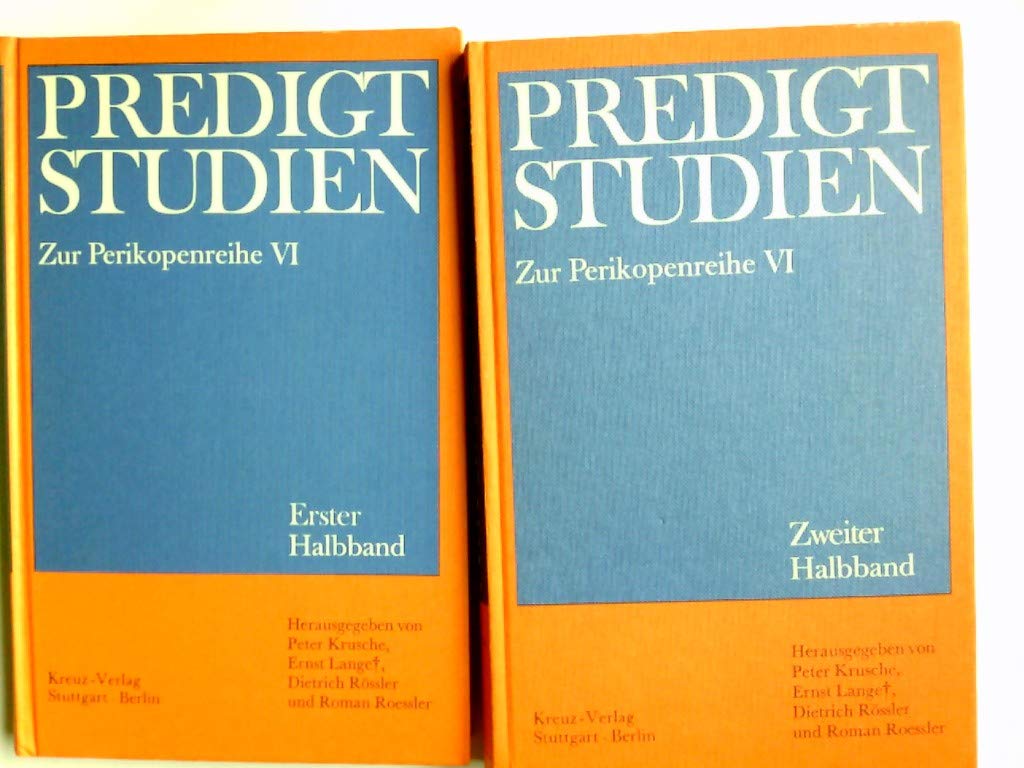 Predigtstudien Perikopenreihe VI, Zweiter Halbband (Predigtstudien) Books