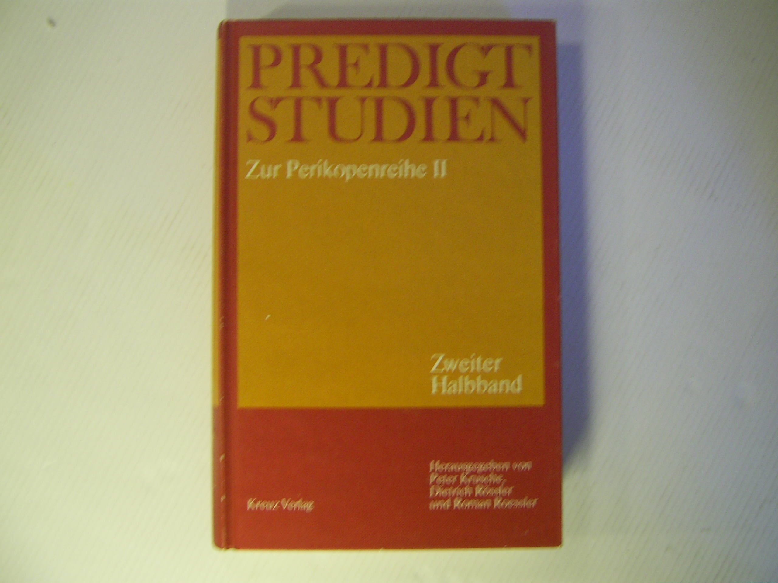 Predigtstudien für das Kirchenjahr 1986 Perikopenreihe II zweiter Halbband Books