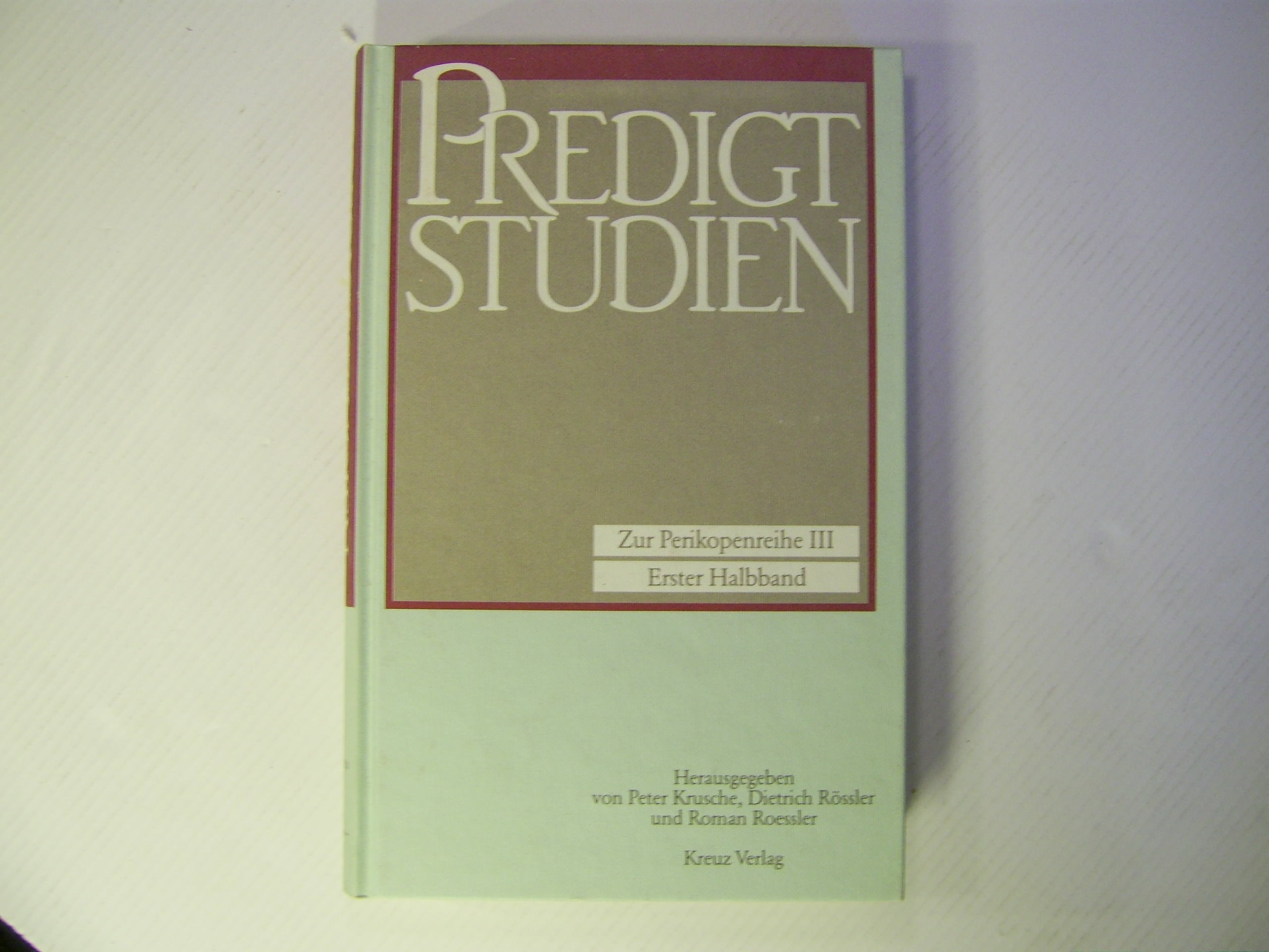 Predigtstudien für das Kirchenjahr 1992/93, 1. Halbbd. Religion & Esotericism