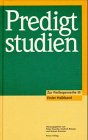 Predigtstudien, Predigtstudien für das Kirchenjahr 1998/99, 1. Halbbd. Religion & Esotericism