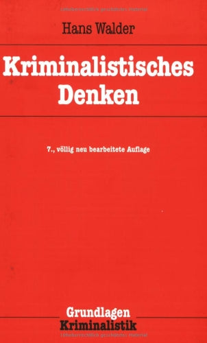 Kriminalistisches Denken Law Books