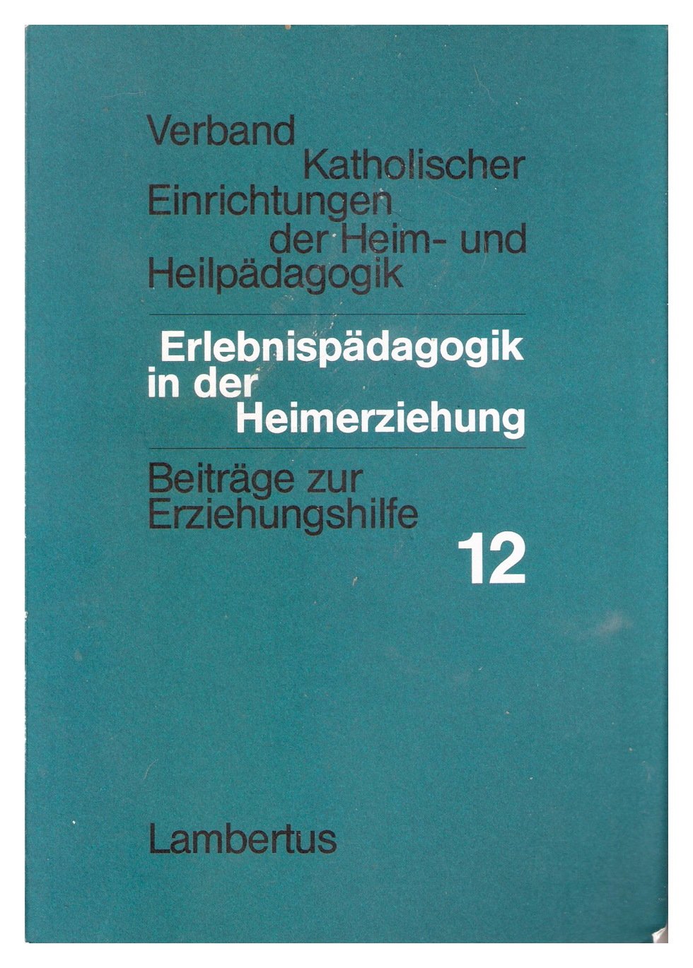Erlebnispädagogik in der Heimerziehung: Beiträge zur Erziehungshilfe Band 12 Social Sciences