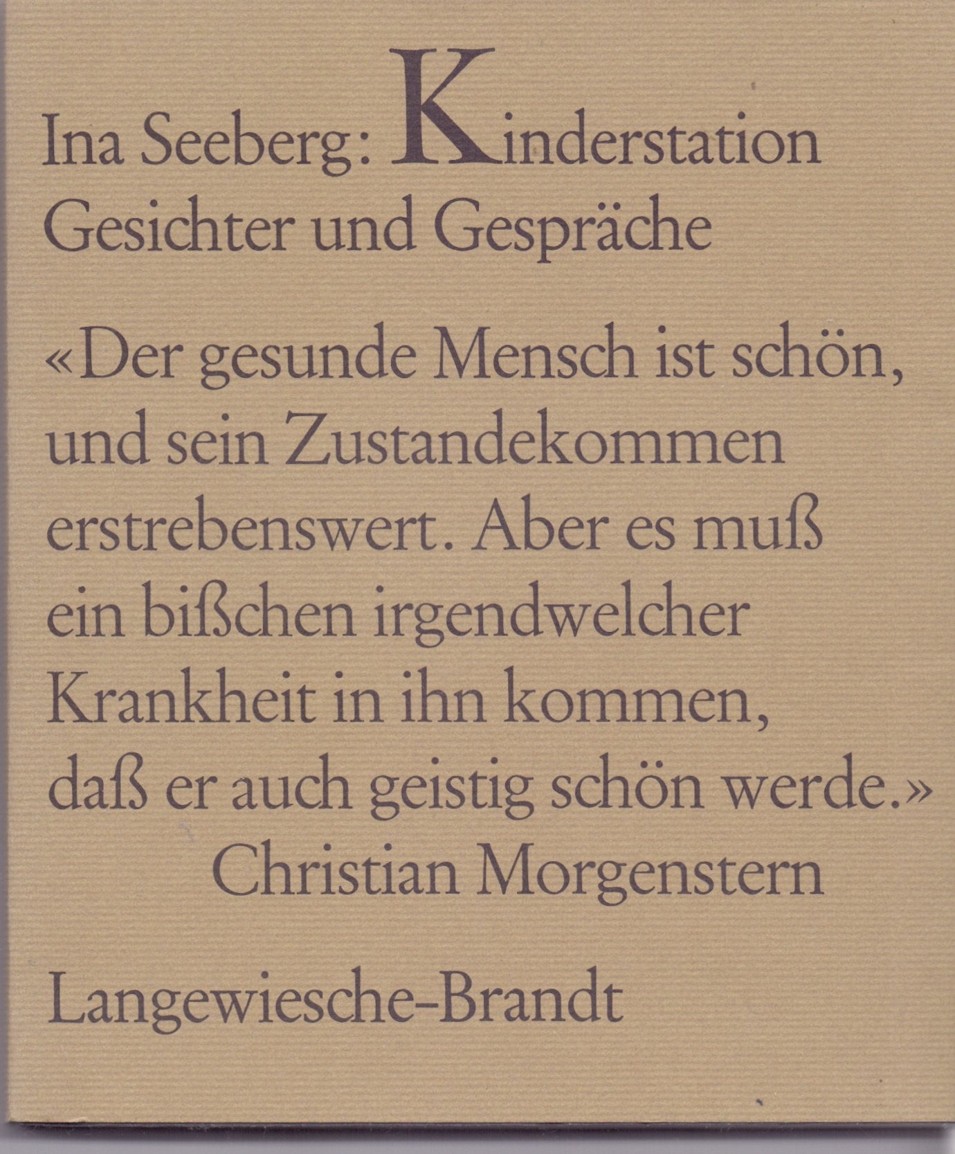 Kinderstation Essays & Short Stories