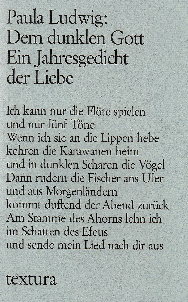 Dem dunklen Gott: Ein Jahresgedicht der Liebe book