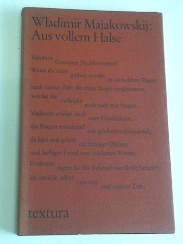 Aus vollem Halse. Gedichte Poetry