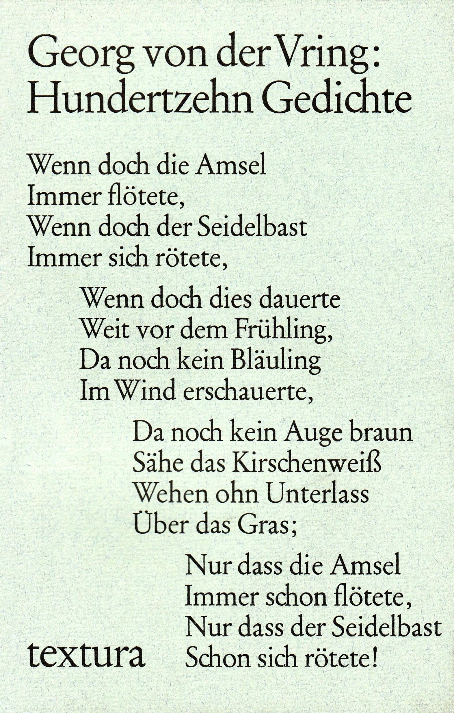 Hundertzehn Gedichte Poetry
