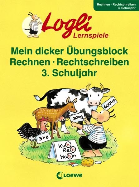 Mein dicker Übungsblock Rechnen - Rechtschreiben 3. Schuljahr (Logli Sammelblock) Leisure & Fun