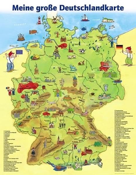 Meine grosse Deutschlandkarte: LernSpielZwerge-Lernposter. Verkaufseinheit Young adult books