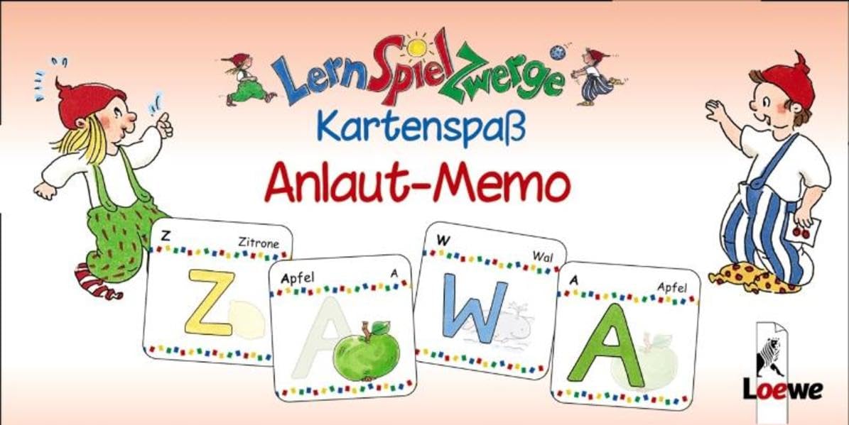 LernSpielZwerge Kartenspaß: Anlaut-Memo (48 Spielkarten) Leisure & Fun