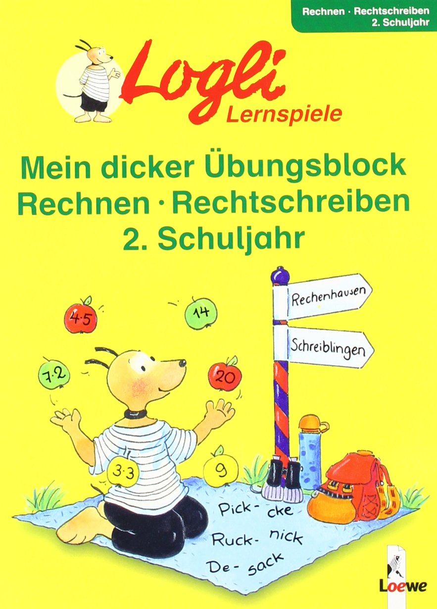 Mein dicker Übungsblock Rechnen - Rechtschreiben 2. Schuljahr (Logli Sammelblock) Leisure & Fun