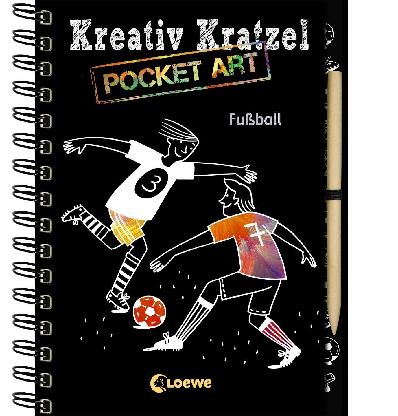Kreativ-Kratzel Pocket Art: Fußball book