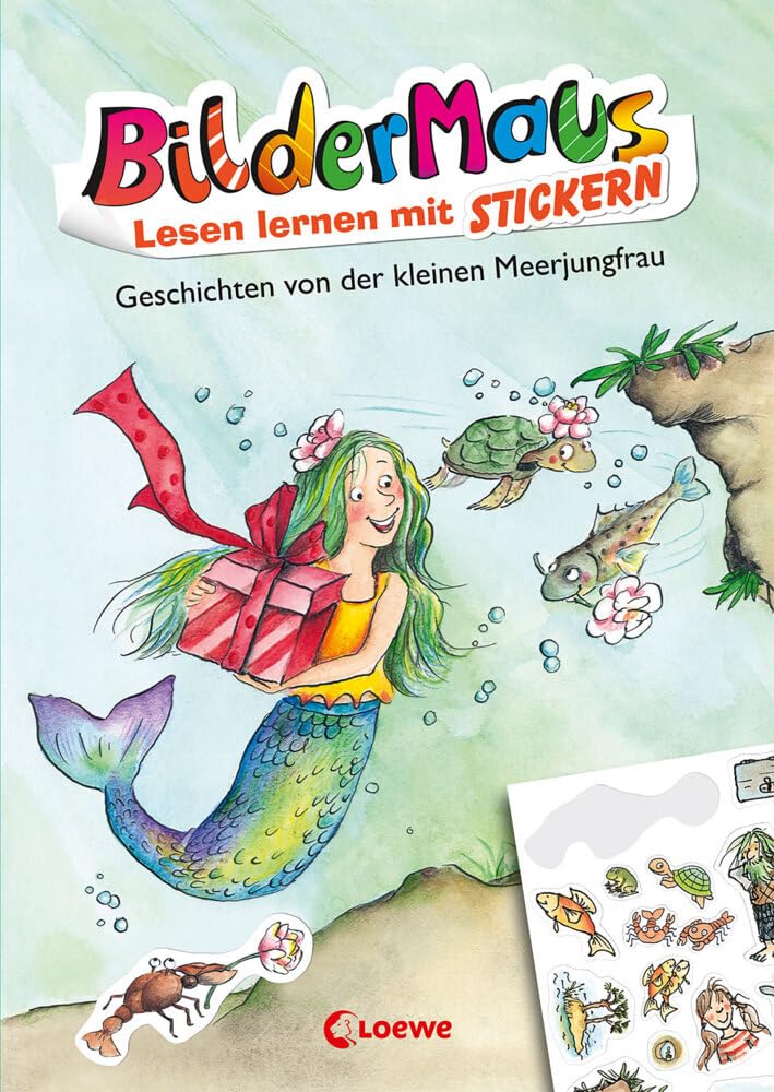 Bildermaus - Lesen lernen mit Stickern - Geschichten von der kleinen Meerjungfrau: Mit Bildern lesen lernen - Ideal für die Vorschule und Leseanfänger ab 5 Jahre Non-fiction