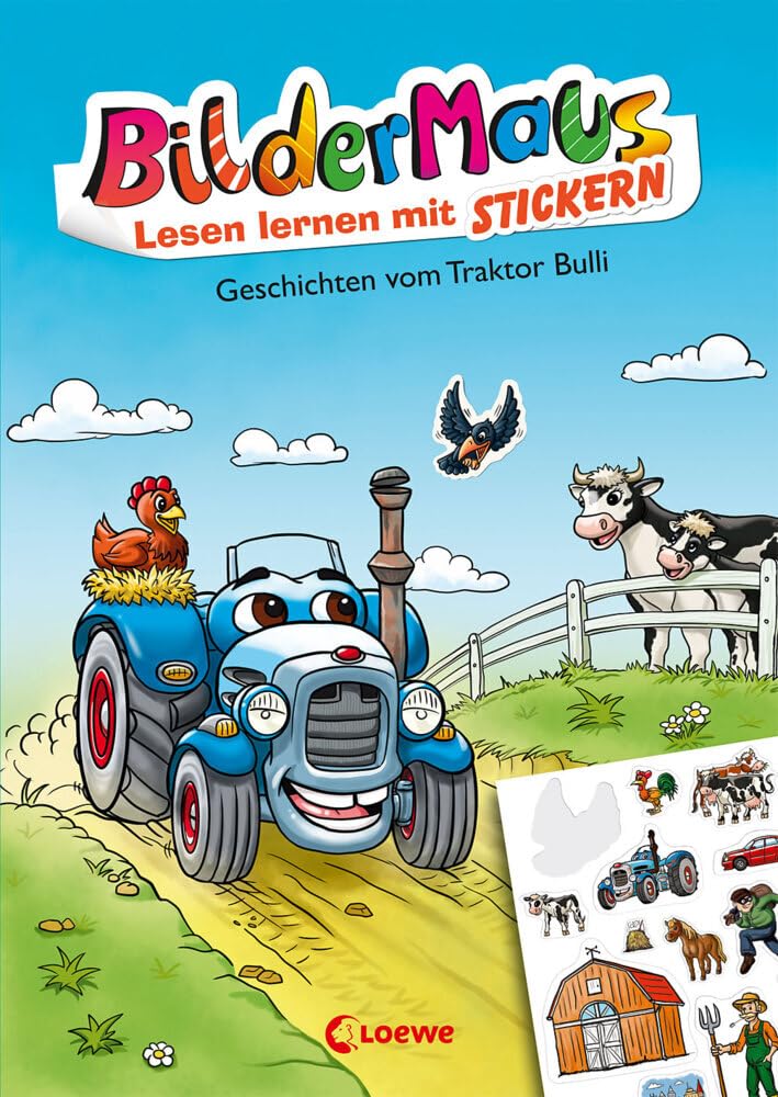 Bildermaus - Lesen lernen mit Stickern - Geschichten vom Traktor Bulli: Mit Bildern lesen lernen - Ideal für die Vorschule und Leseanfänger ab 5 Jahre Leisure, Home & Garden