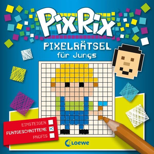 Pix Rix: Pixelrätsel für Jungs: Rästelbuch für Fortgeschrittene ab 7 Jahre Leisure & Fun