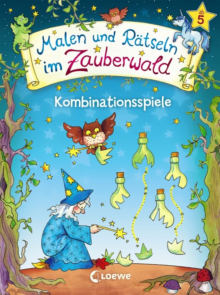 Malen und Rätseln im Zauberwald - Kombinationsspiele: Beschäftigungsblock zum logischen Denken für Kinder ab 5 Jahre Leisure, Home & Garden