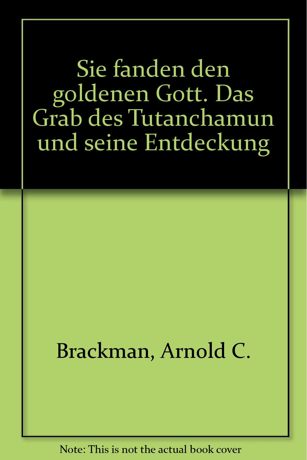 Sie fanden den goldenen Gott. Das Grab des Tutanchamun und seine Entdeckung Natural Sciences