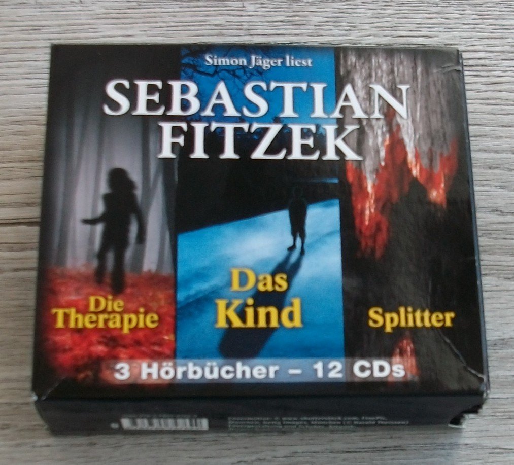Sebastian Fitzek 3 Hörbücher - Die Therapie + Das Kind + Splitter - 12 CDs Books