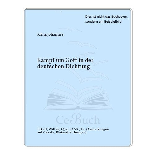 Kampf um Gott in der deutschen Dichtung. Books