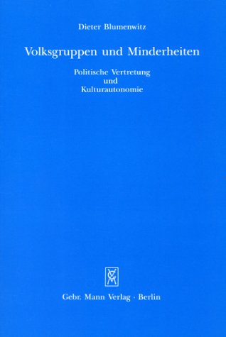 Volksgruppen und Minderheiten: Politische Vertretung und Kulturautonomie Law
