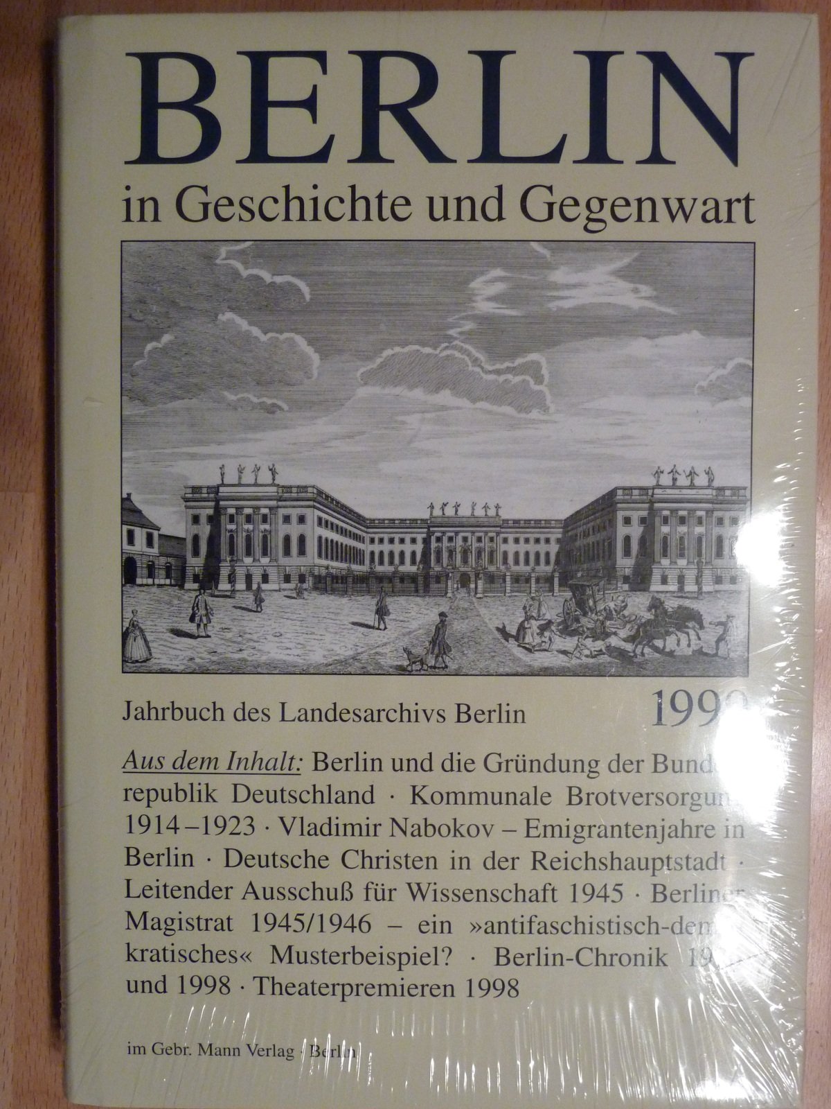 Berlin in Geschichte und Gegenwart 1999 book