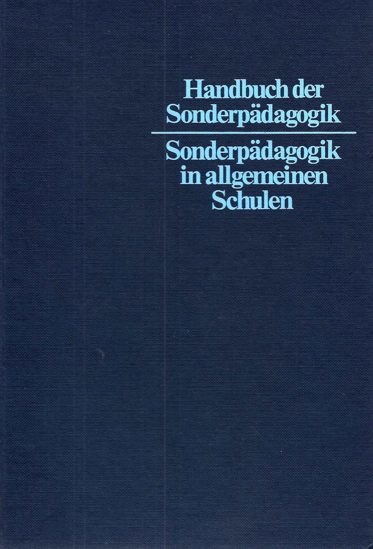 Sonderpädagogik in allgemeinen Schulen Education & Training
