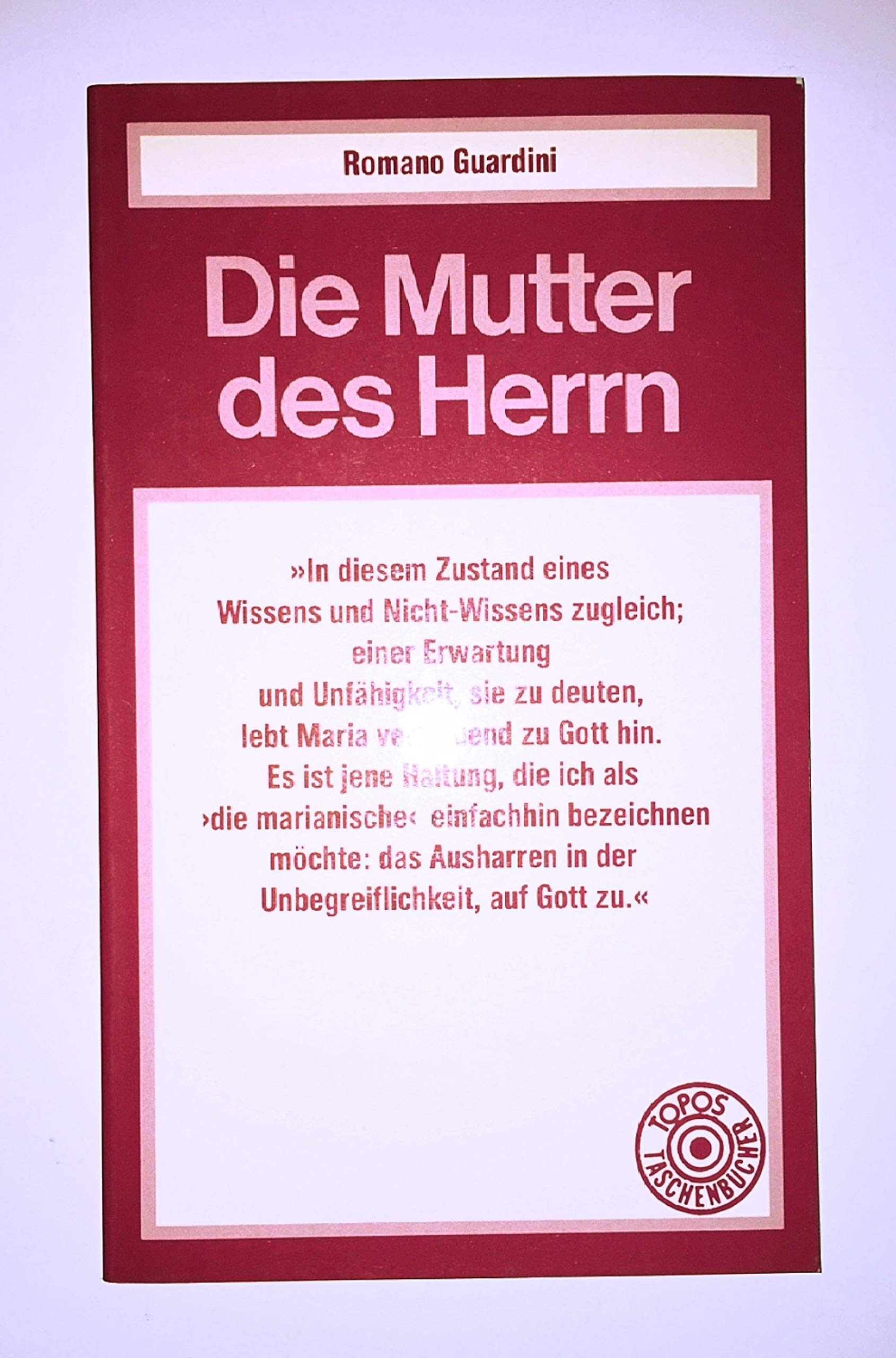 Die Mutter des Herrn. Ein Brief und darin ein Entwurf Religion & Esotericism